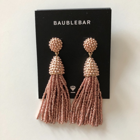 BaubleBar Jewelry - NWT BaubleBar Rose Gold Tassel Earrings